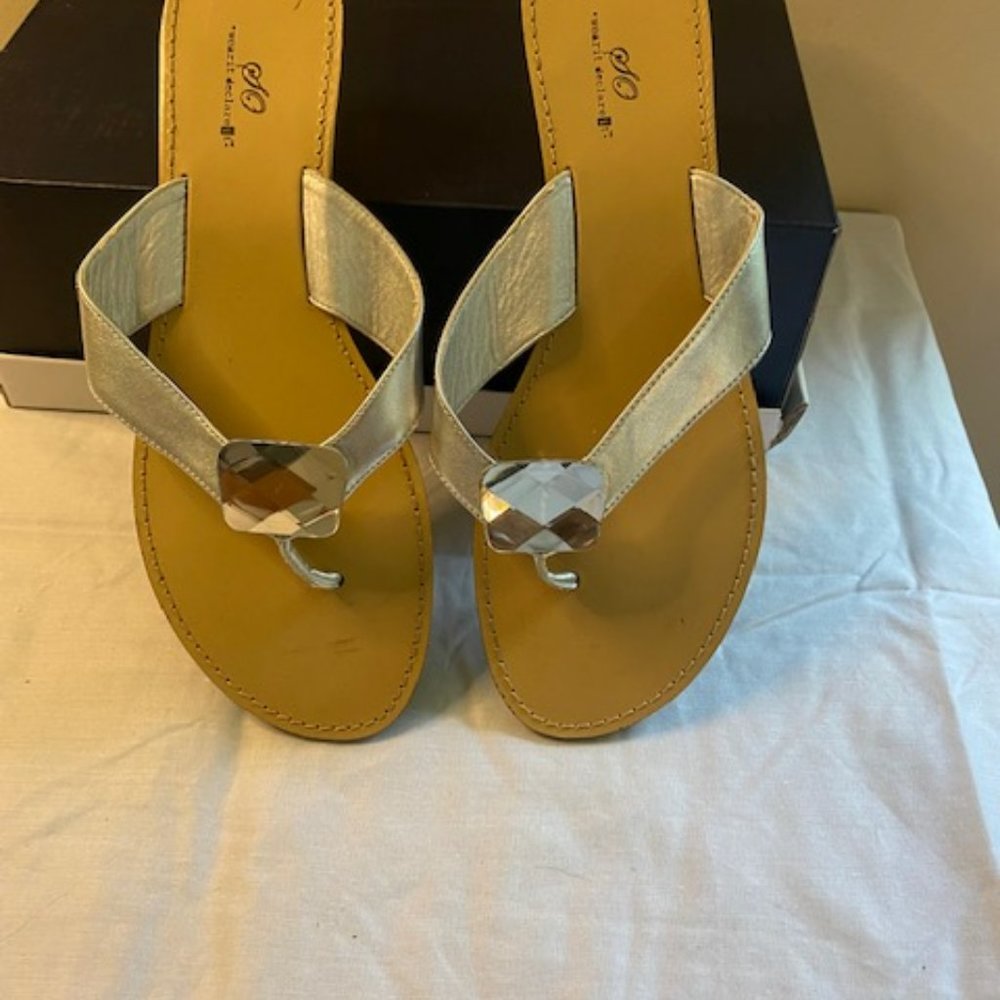 Silver Slip-on Sandals size 9.5M